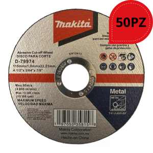 Disco De Corte Para Metal Makita D-79974 , 4-1/2 115mmx1mm PACK 50