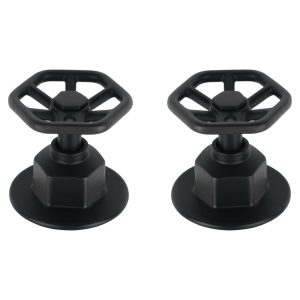 Juego de 2 manerales para regadera Foset Túbig volante negro Mod. TBMR-61M