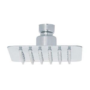 Regadera cuadrada Foset Túbig sin brazo acero inoxidable acabado cromo Mod. R-413S