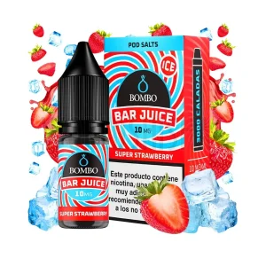 BOMBO BAR JUICE SALTS SUPER STRAWBERRY ICE 10MG 10ML